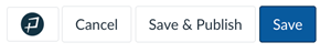 Canvas Save and Save and Publish buttons