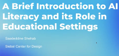 Presentation Graphic: A Brief Introduction to AI Literacy and its Role in Educational Settings