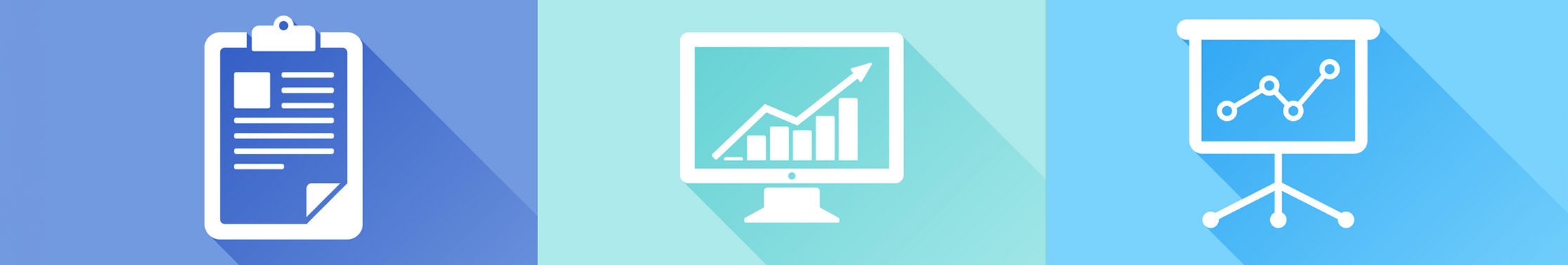 pictograms of word processing, presentation, and spreadsheet document types