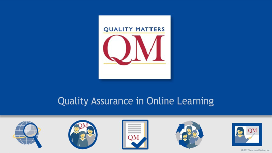 Quality Matters Logo with the words Quality Matters Quality Assurance in Online Learning