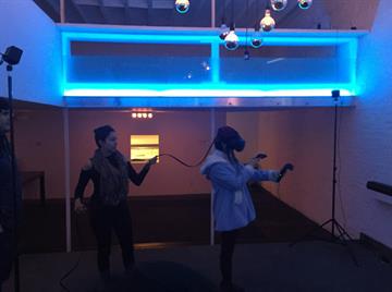 VRexhibit student exhibit in downtown gallery for ARTE 475: Art Exhibition Practices course