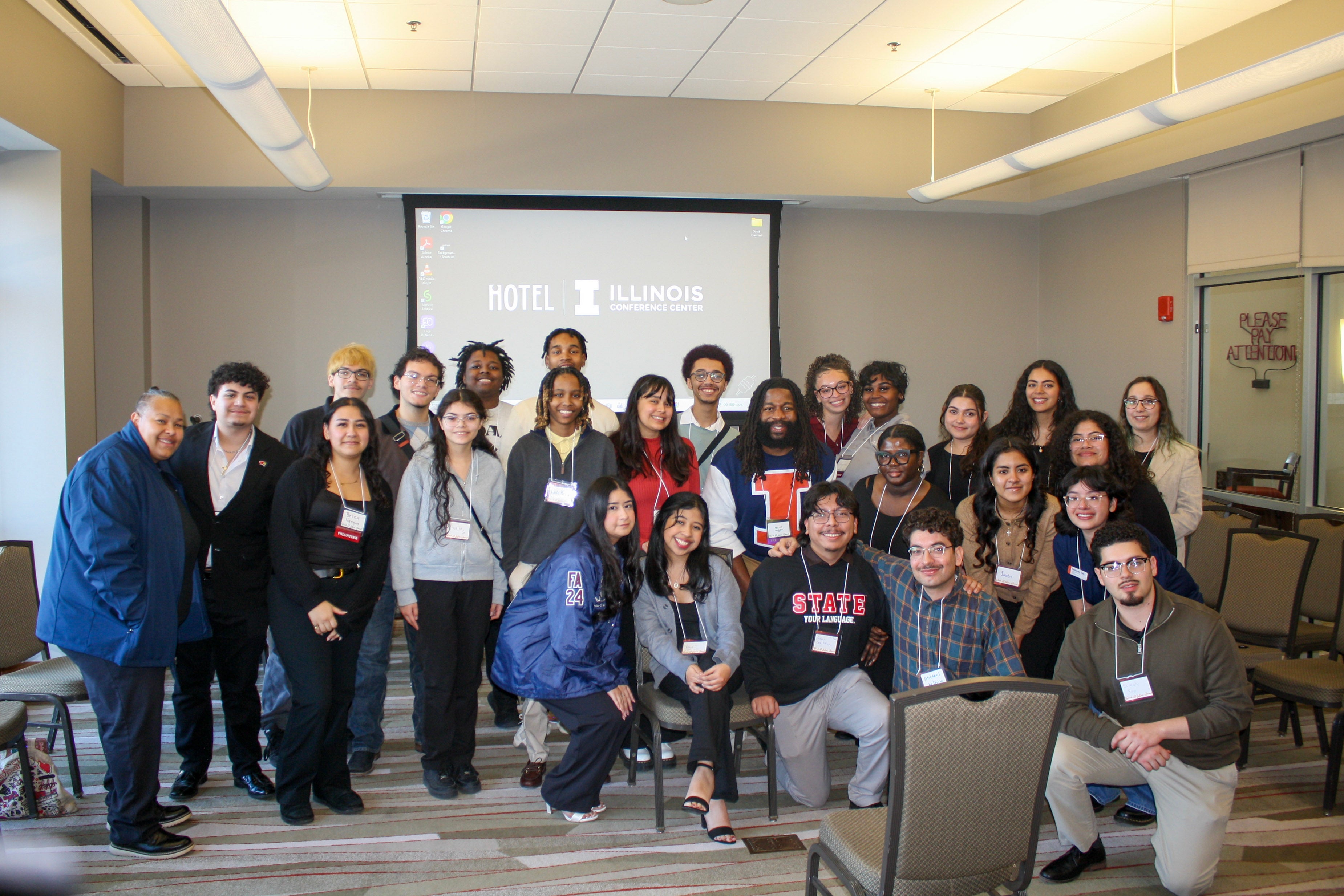 Attendees pose for a group photo at the Annual Black & Latinx Summit 2026
