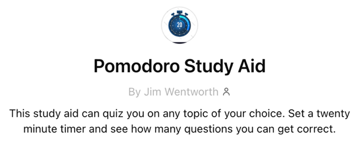 Pomodoro Study Aid