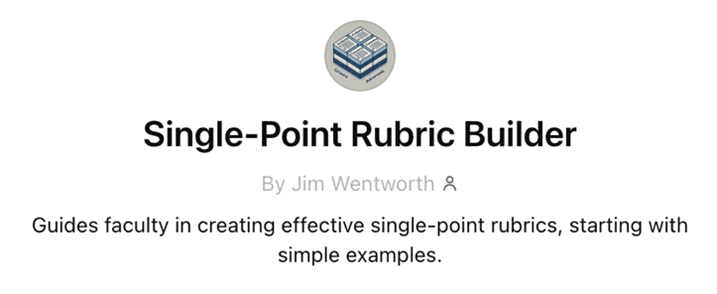 Single Point Rubric Builder