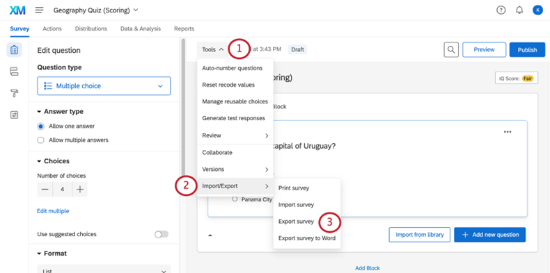 image showing where the menus are