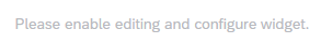 enable editing and configure widget