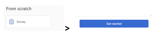 get started selection