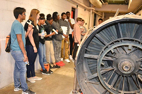 UHS Students Explores A Jet Engine