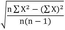 the formula for standard deviation