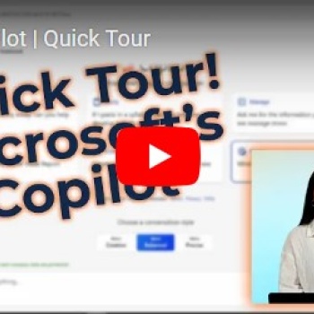 Bella Cheng with the words 'Quick Tour! Microsoft's Copilot'