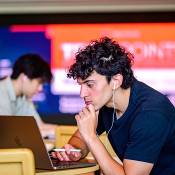 Student On Computer