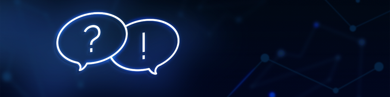 Question and exclamation mark in bubbles