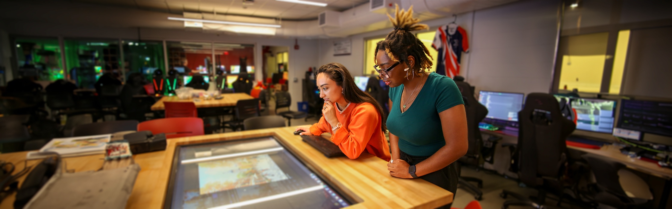 Two individuals use GenAI